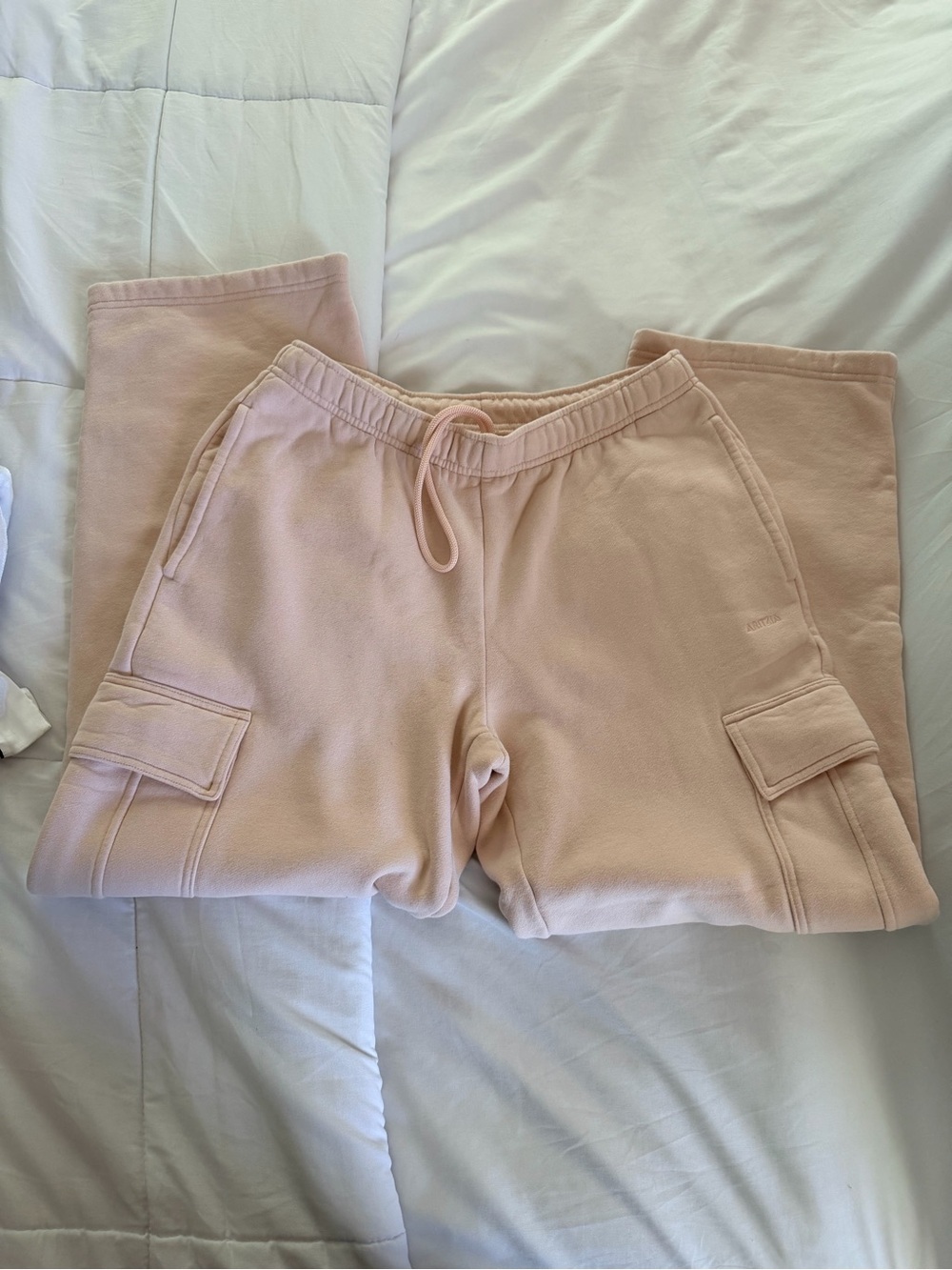 Aritzia Cozy Sweatfleece Joggers in Pale Pink